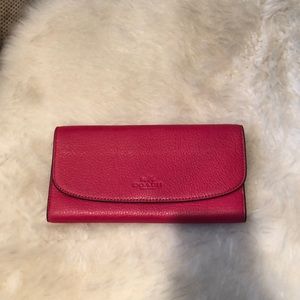 Brand new pink/red Coach wallet
